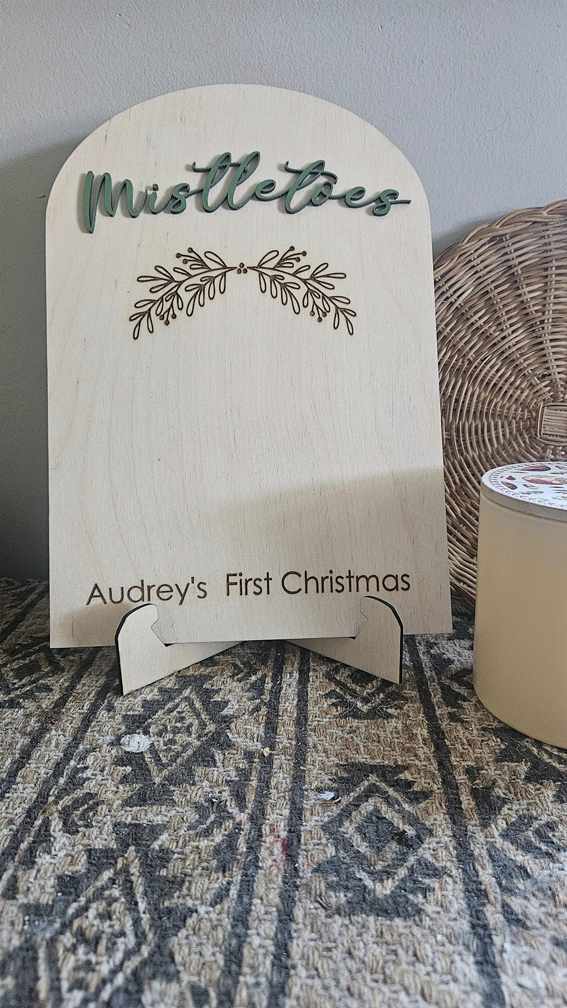 Mistletoes baby first Christmas