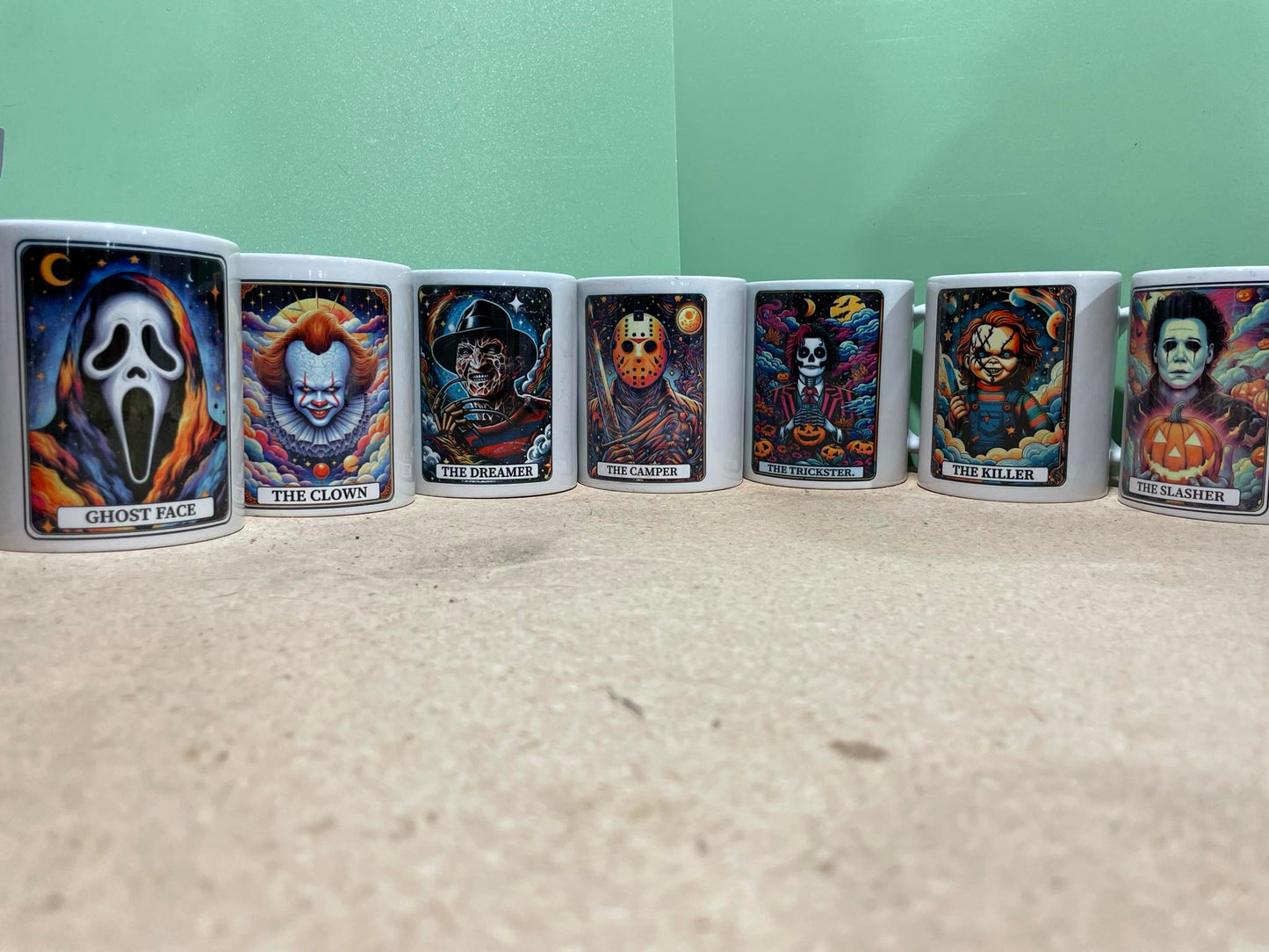 Halloween coffee cups tarot style